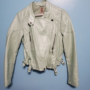 Mint Green Biker Jacket